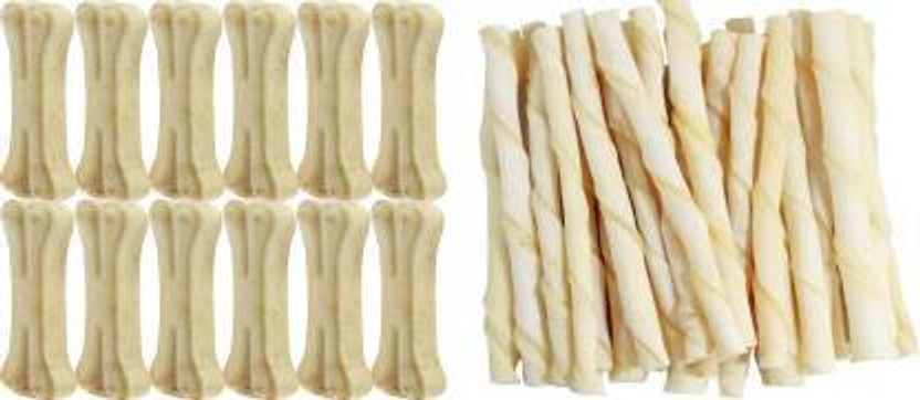 SAWAY SAWAY PET FOODS & ACCESSORIES COMBO OFFER , PRESS BONE 300G+ CALCIUM STIKES ADDED WITH CALCIUM 300G Chicken Dog Chew(600 g, Pack of 1) - Flipkart Deal