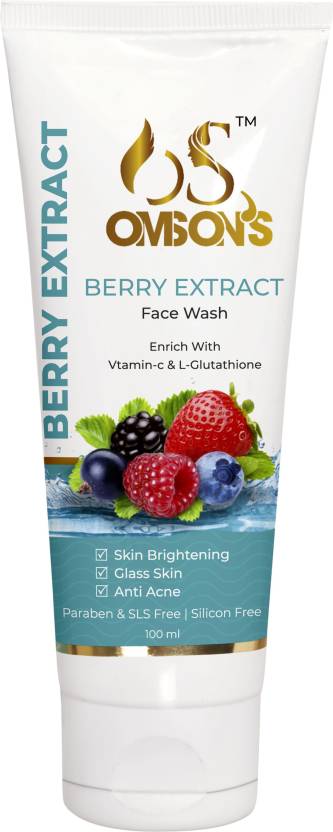 OMSONS Berry Extract for Skin Brightening and Anti Acne with Vitamin C & L-Glutathione, Paraben 