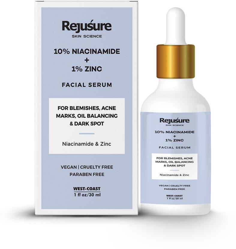 Rejusure Niacinamide 10 + Zinc 1 Face Serum for Blemishes, Acne Marks