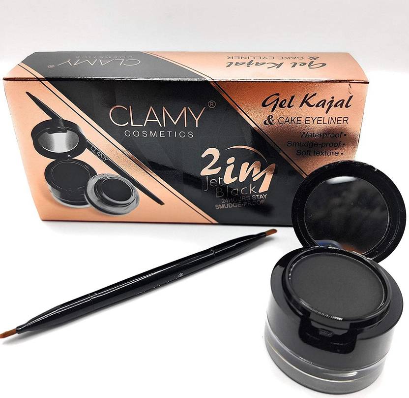 Clamy Gel Kajal And Cake Eyeliner Price in India, Buy Clamy Gel Kajal