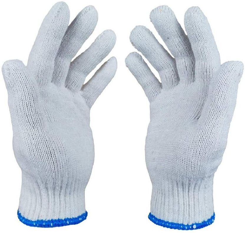 RBGIIT RBGIIT RSWH_ Reusable Washable Knitted Cotton Hand Gloves For Uses In Contruction Fire Safety Kitchen Cutting Vegetable Farmer Indrusty Worker Chemical Aryan Steel Cutting Safe Fingre And Arms Protective Protection Gloves Men Women Season Winter Cold Storage Bundle45 Kevlar  Safety Gloves(Pack of 20 - Flipkart Deal