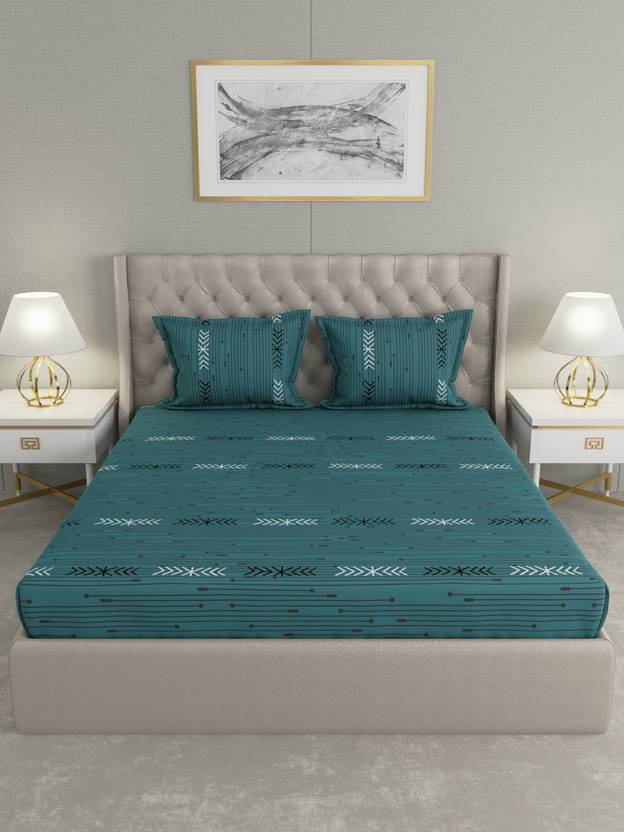 Raymond Home 104 TC Cotton Double Geometric Bedsheet Buy Raymond Home
