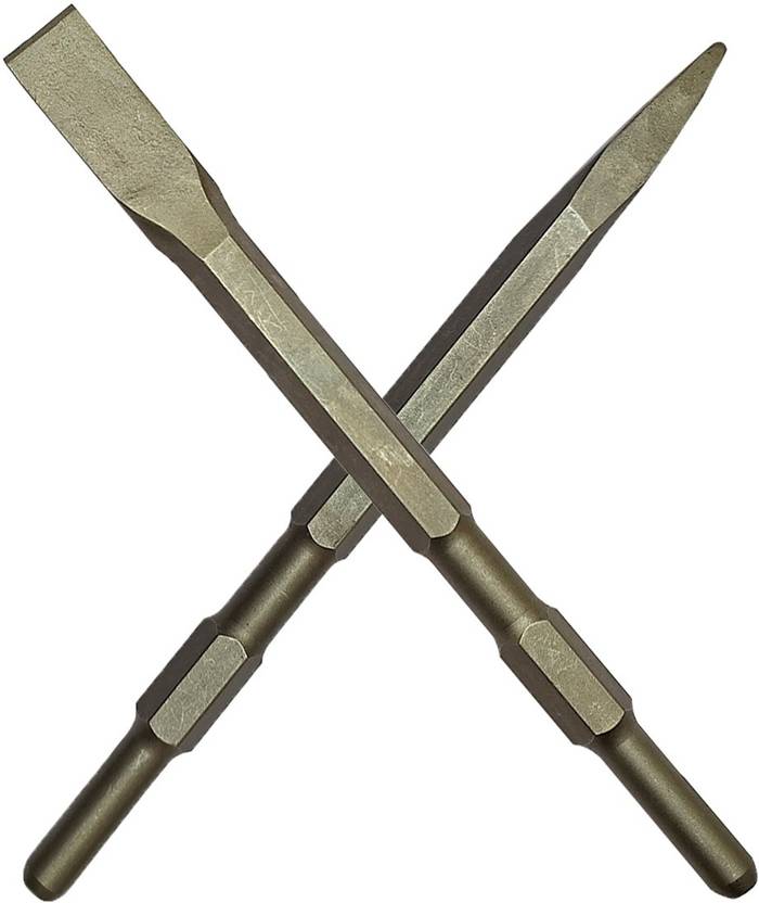 Inditrust Point and Flat Demolition Hammer Bit set size 17mm x 280mm