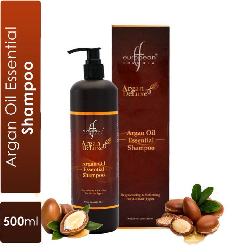 European formula |Argan Deluxe| Argan Oil Essential Shampoo 500 ml ...