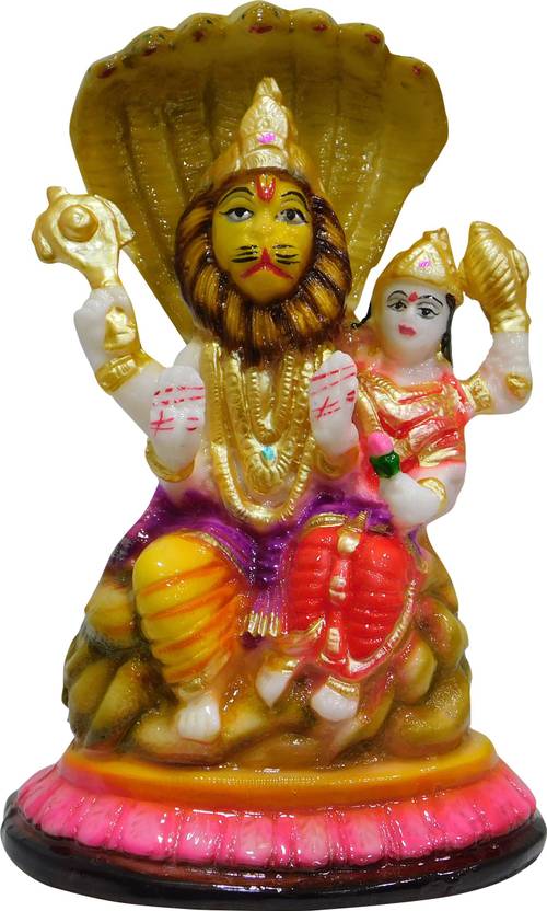 Vinayakmoorti Narsimha Dev Murti With Laxmi Ji On Lap Hindu God And