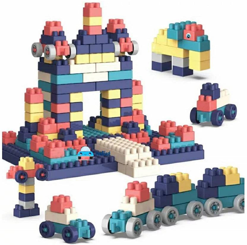 FunBlast DIY Building Blocks for Kids, Building Blocks with Baseplate