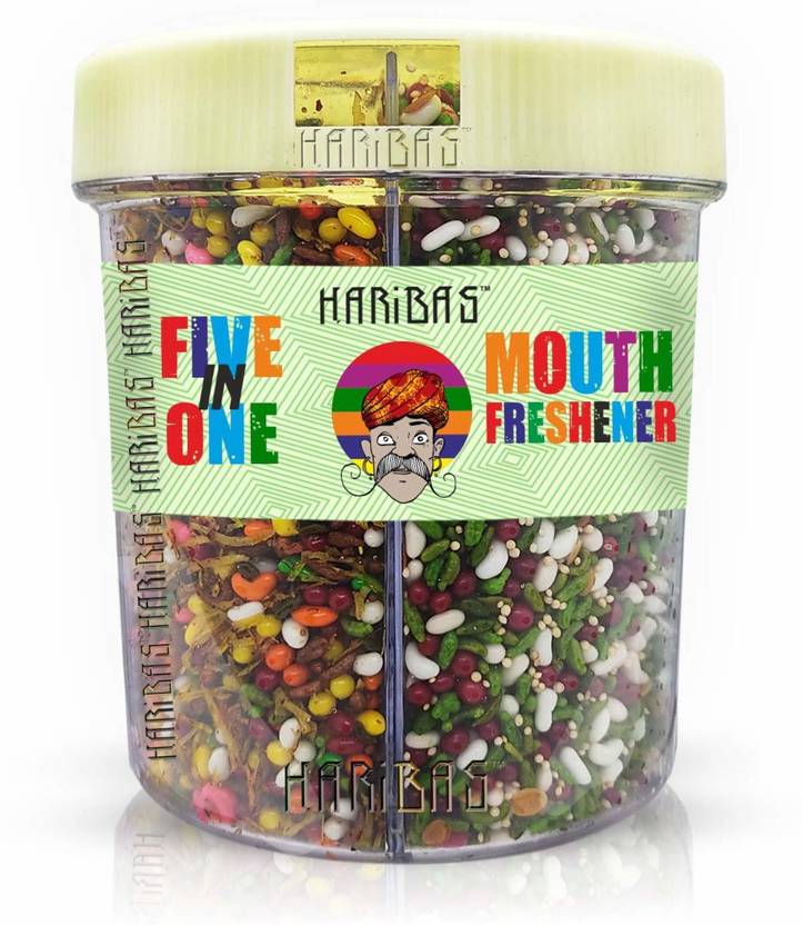 HARIBAS Mukhwas Mouth Freshener 5 in 1, 300GM with Sauf Mouth freshener