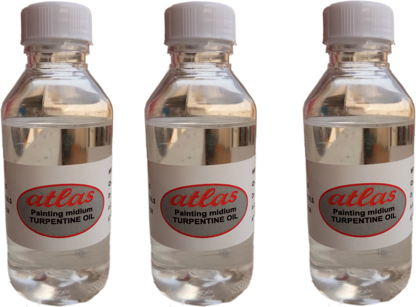 Atlas Atlas Colours Turpentine Oil used for quicken drying of oil colours, cleansing agent for brushes ( Pack of 3)(Set of 3, Yellow) - Flipkart Deal