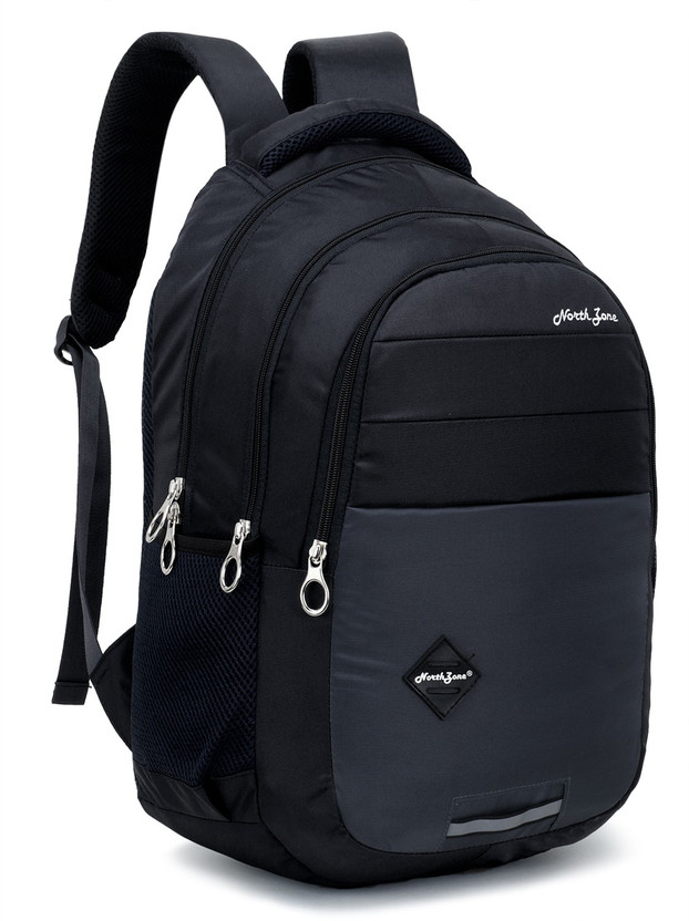 NorthZone Casual Waterproof Laptop Bag/Backpack for Men Women Boys Girls/Office School College Teens & Students with Rain Cover (18 Inch) 30 L Laptop Backpack(Black)
