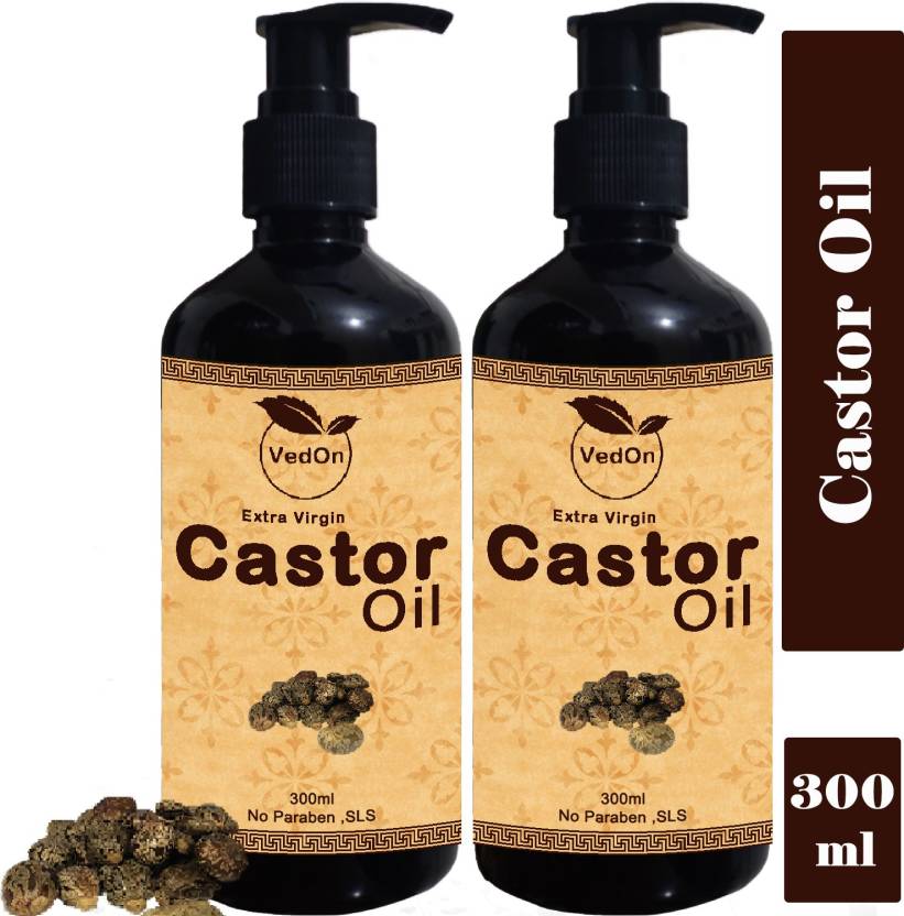 VedOn Cold pressed Extra virgin Castor Oil for Hair Growth, Good Skin ...