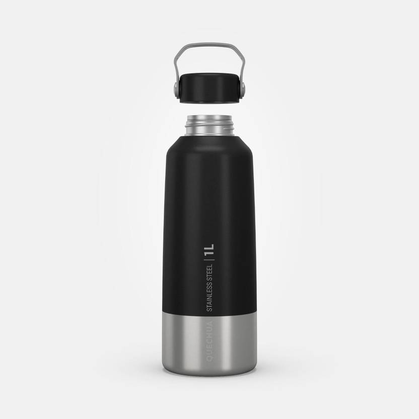 QUECHUA by Decathlon Hiking Stainless Steel Water Bottle with Screw Top ...