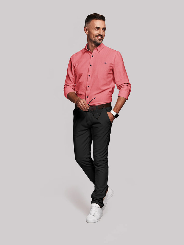 pink shirt formal outfit