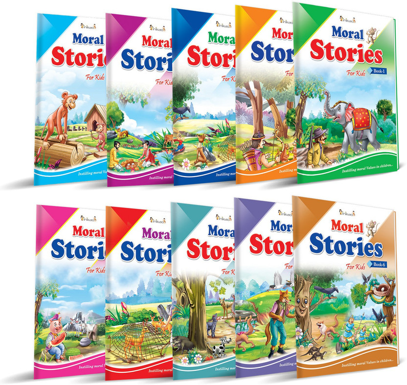 Story Books Set of 10 in English with 101 Moral Stories from Inikao  - Picture Story Books for Kids Age 4+(English, Paperback, unknown)