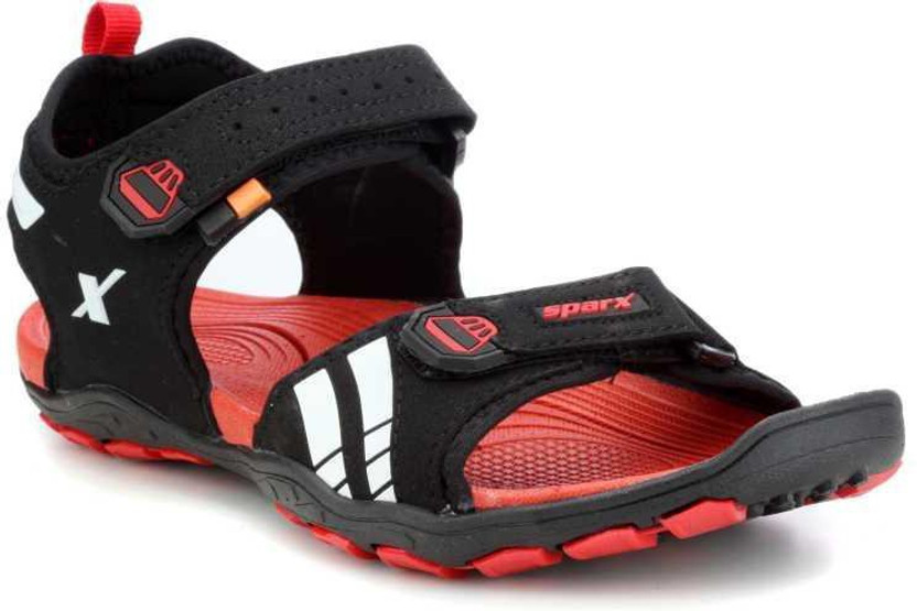 Buy Sparx Men Black, Red Sandals Online 