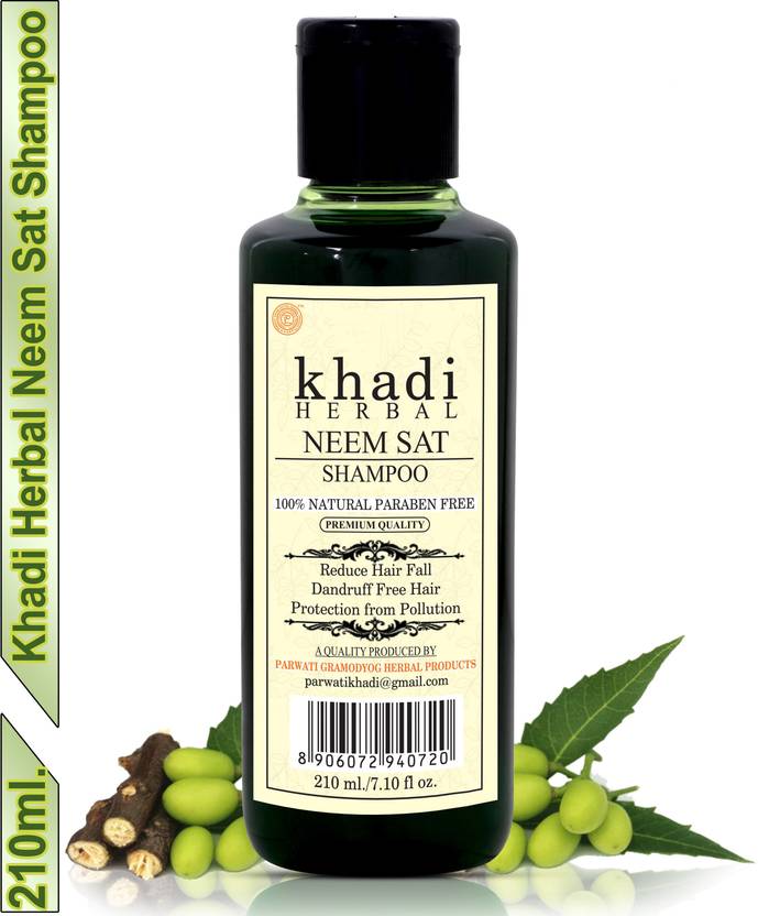 Khadi Herbal Neem Sat Shampoo/Hair Cleanser Reduce Hair Fall Protection