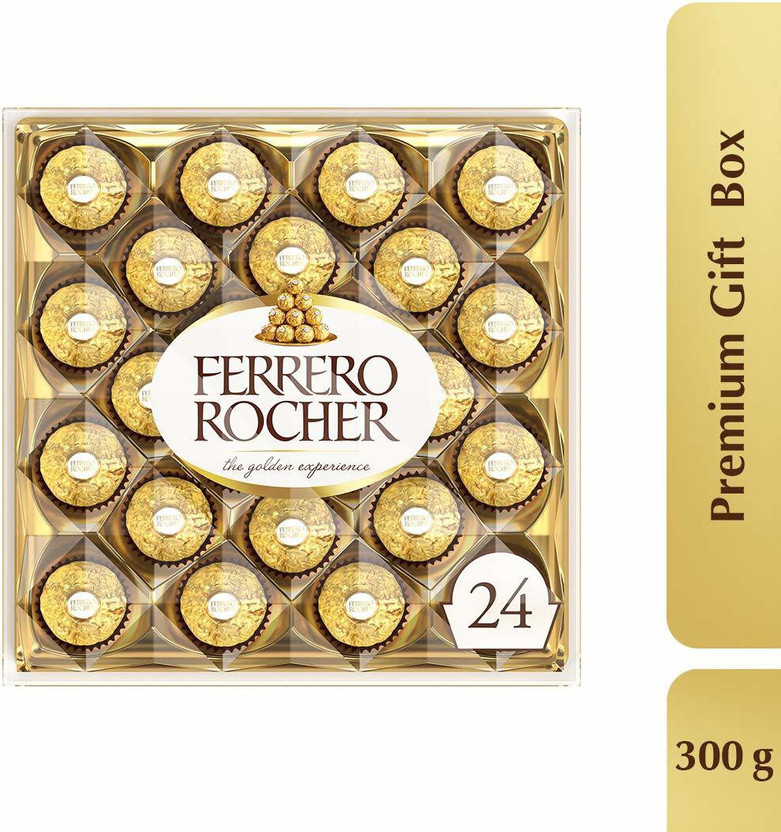 FERRERO ROCHER 24pcs Chocolates | Birthday Gift | Anniversary Gift | Valentinesday Gift | Diwali Gift | Rakhi Gift | Holi Gift | Gift For Loved Ones Truffles(0.3 kg)