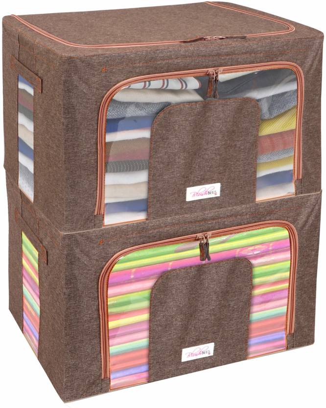 BlushBEES Living Box Wardrobe Organizer, Cloth Storage Bags with Zip