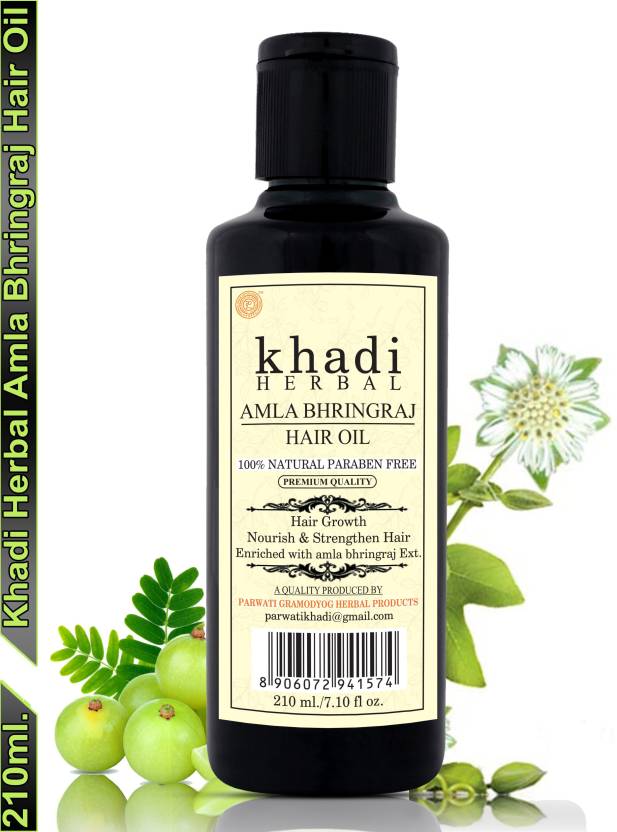 Khadi Herbal Amla Bhringraj Hair Oil For Nourish & Strengthen Hair (Pack Of-1) Hair Oil  (210 ml)