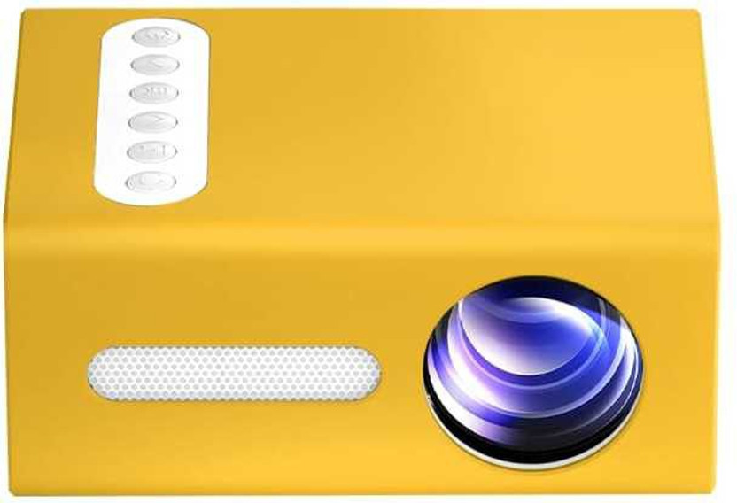 VOLTAC Portable Mini Home Theater LED, Remote Controller, Support HDMI, AV, SD, USB (1000 lm) Portable Projector(Yellow)