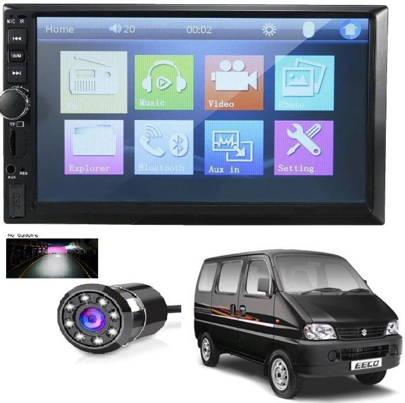 RKPSP 7Inch Double Din Screen and Camera For Ecco (Universal) Car Stereo(Double Din)