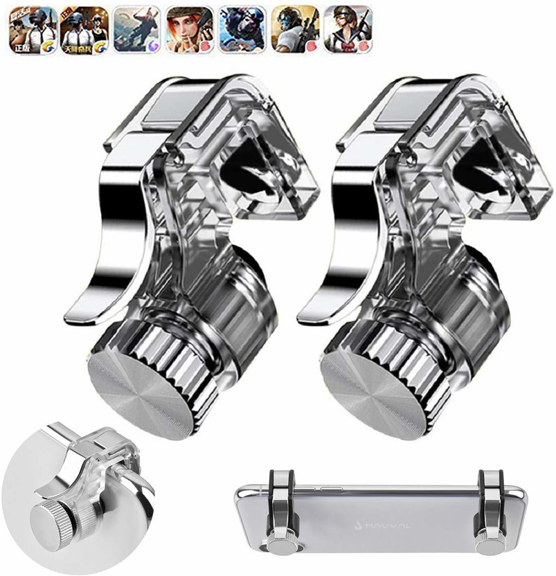 Viraan PUBG Gaming Trigger for PUBG Mobile R11 Mobile Controller Button Trigger for Mobile  Gaming Accessory Kit(Silver, For Android, iOS)
