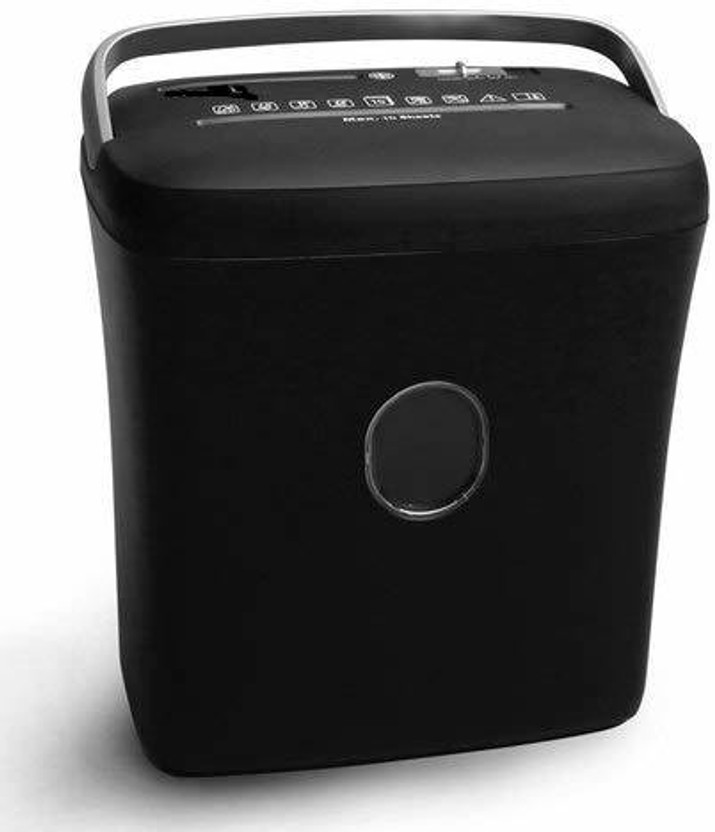 Security Store Black Paper Shredder 10 Sheets with CD and Credit Card Cutter Cross Cut Shred Type with 21 Litre Waste Bin Paper Trimmer(10)