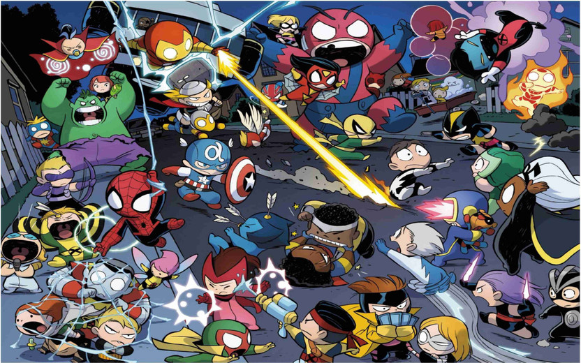 X-Men Superhero Wall Poster For Room With Gloss Lamination M24 Paper Print(12 inch X 18 inch, Rolled)