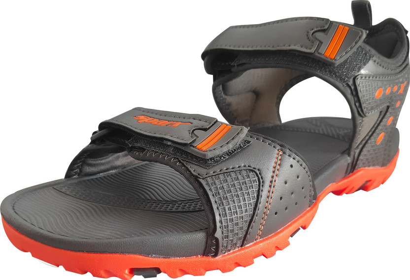 Sparx Men Grey, Orange Sandals - Buy 
