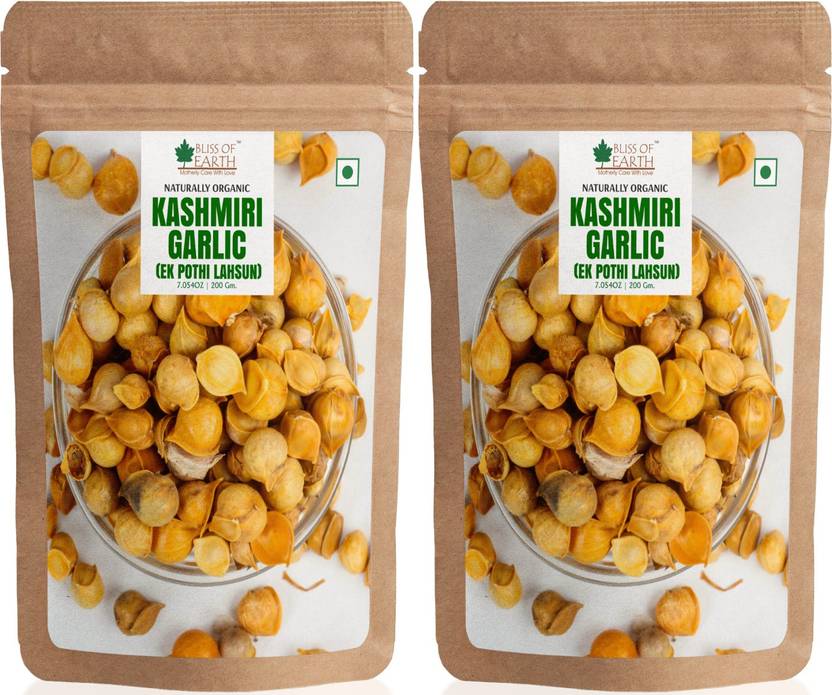 Bliss of Earth 2x200gm Naturally Organic Kashmiri Lahsun From Indian