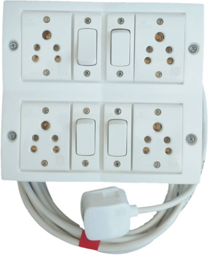 VKV Extension board with 9 meter , heavy, 3 core cable and 6A , 3 pin