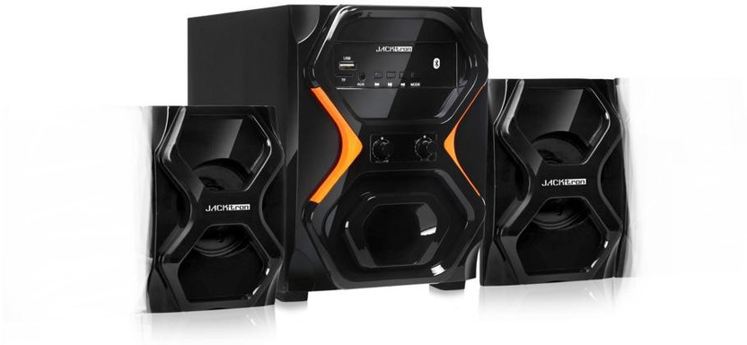 JACKTRON A2 Economical 2.1 Jack Series Home Theater with Bluetooth/Sdcard/Pendrive/FM/Aux Support & Remote 30 W Black 2.1 Channel Wired Home Theatre 33 W Bluetooth Home Theatre(Black, 2.1 Channel)
