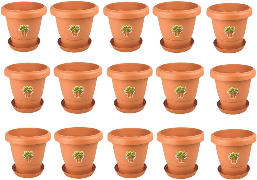 Flipkart SmartBuy 8 Inch Heavy Duty Plastic Garden Planters With Bottom
