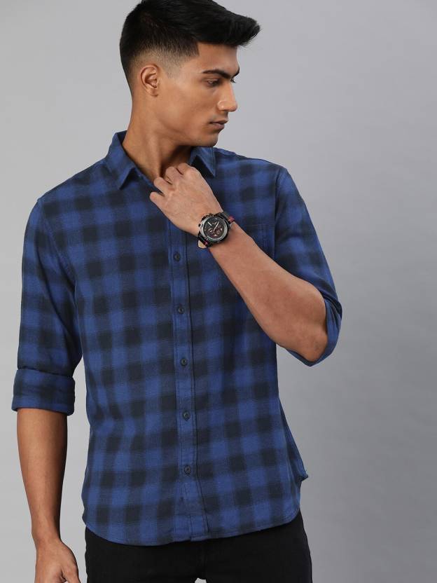 LEVI'S Men Checkered Casual Blue Shirt - Buy LEVI'S Men Casual Blue Shirt Online at Best Prices in India | Flipkart.com