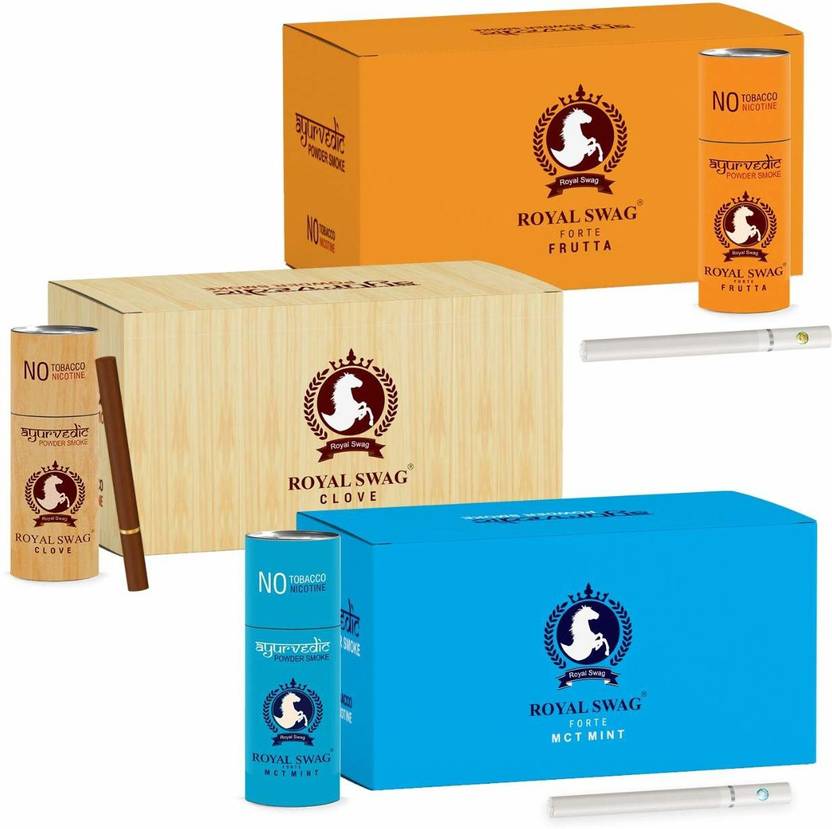 ROYAL SWAG Ayurvedic & Herbal Cigarette, Combo Pack of Fruta, Clove