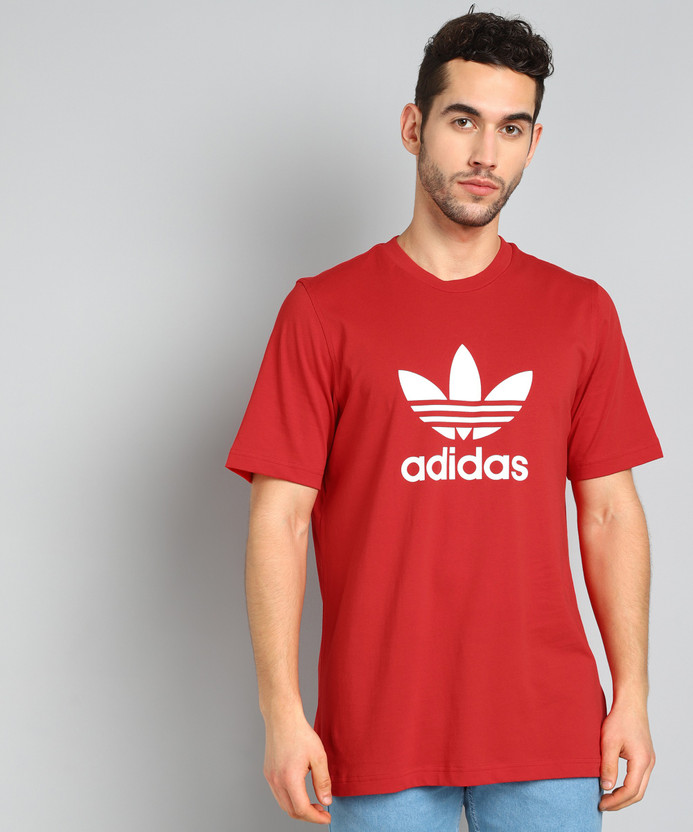 Adidas Adicolor Classics Trefoil Ανδρικό T-shirt Scarlet Red με Λογότυπο  GN3468 | Skroutz.gr