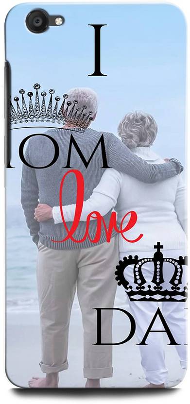 ORBIQE Back Cover for ViVO Y55L MOM DAD LOVE, MOM QUEEN, DAD KING, MOM ...
