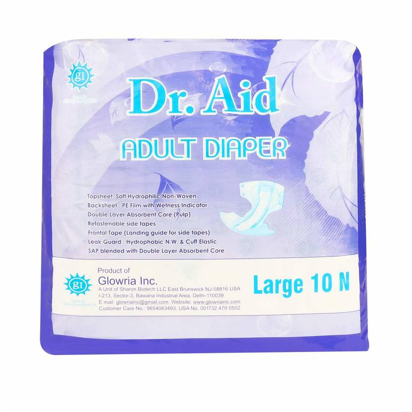 Dr.Aid Adult Diaper Wetness Indicator and Double Layer Super Absorbent