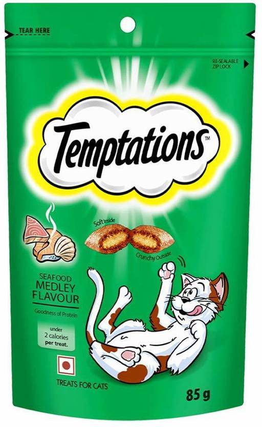 Temptations Temptations Cat Treat, Tasty 85 gm(Pack of 4) Sea Food 0.