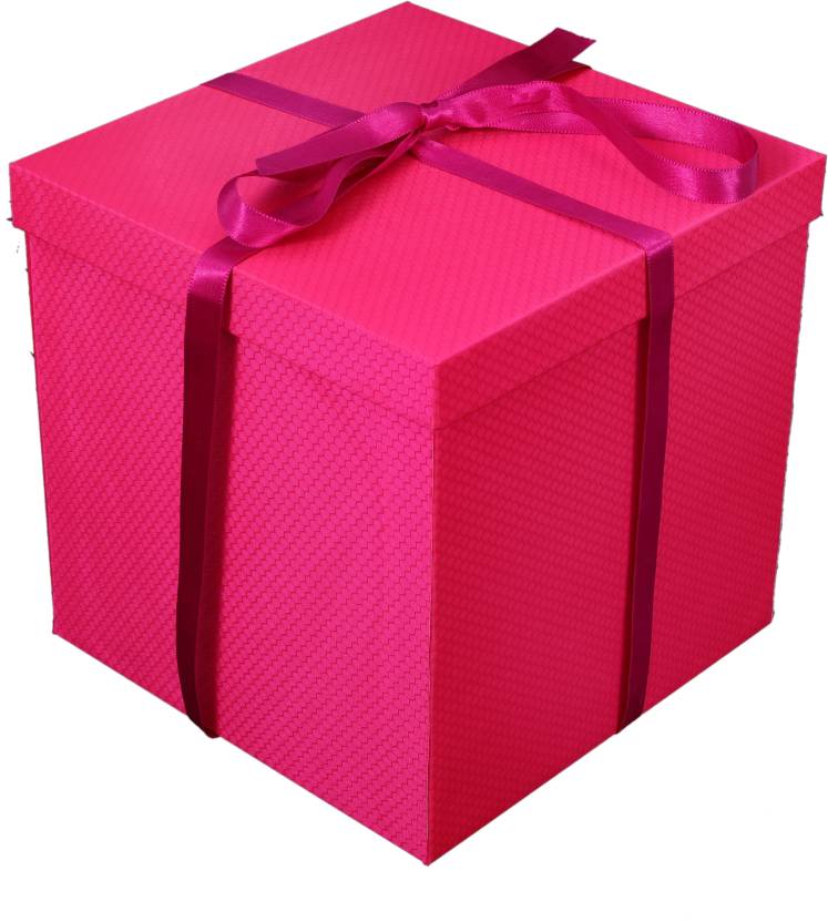 Tituprint.in Gift Box Pink Gift Box with Ribbon Empty