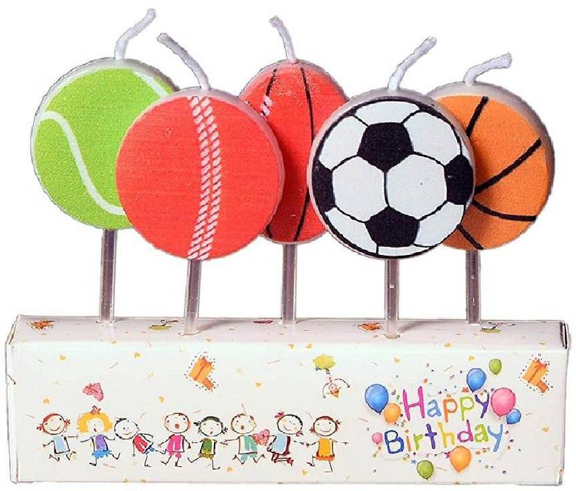 BOOKMYBALLOONS Sports Theme Candle Sports Theme Candle / Football