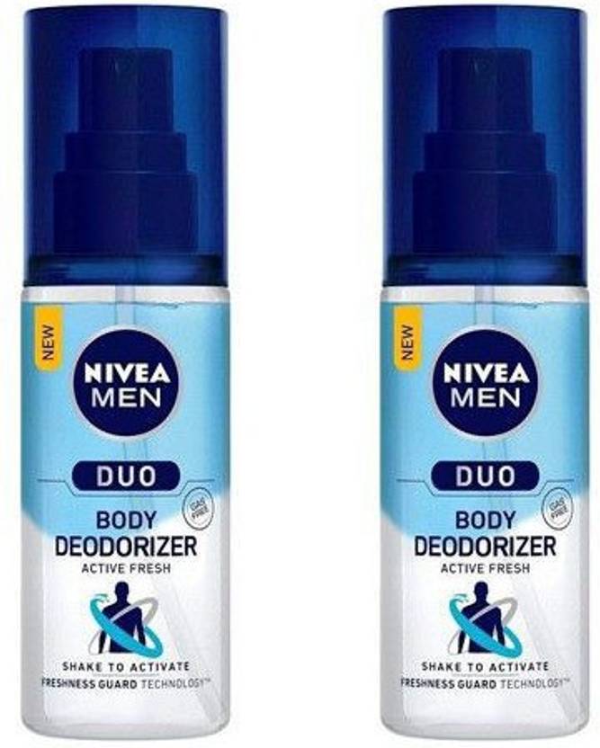 NIVEA Duo Active Fresh Body Spray For Men & Women Price in India