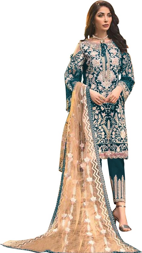 Buy RP CREATION Georgette Embroidered 