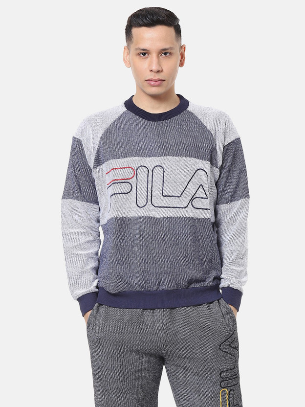FILA Full Sleeve Solid Men Sweatshirt 