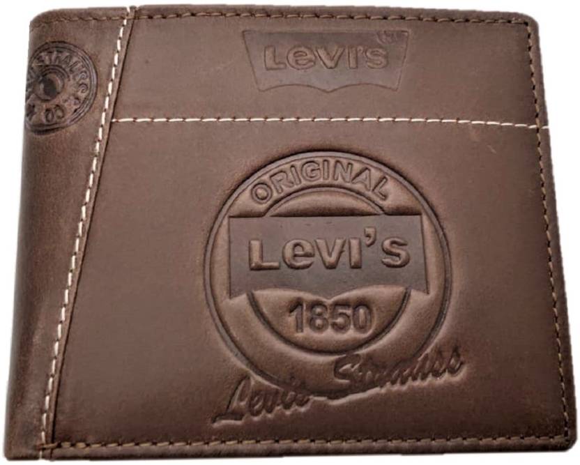 LEVI'S Men Brown Genuine Leather Wallet BROWN - Price in India |  