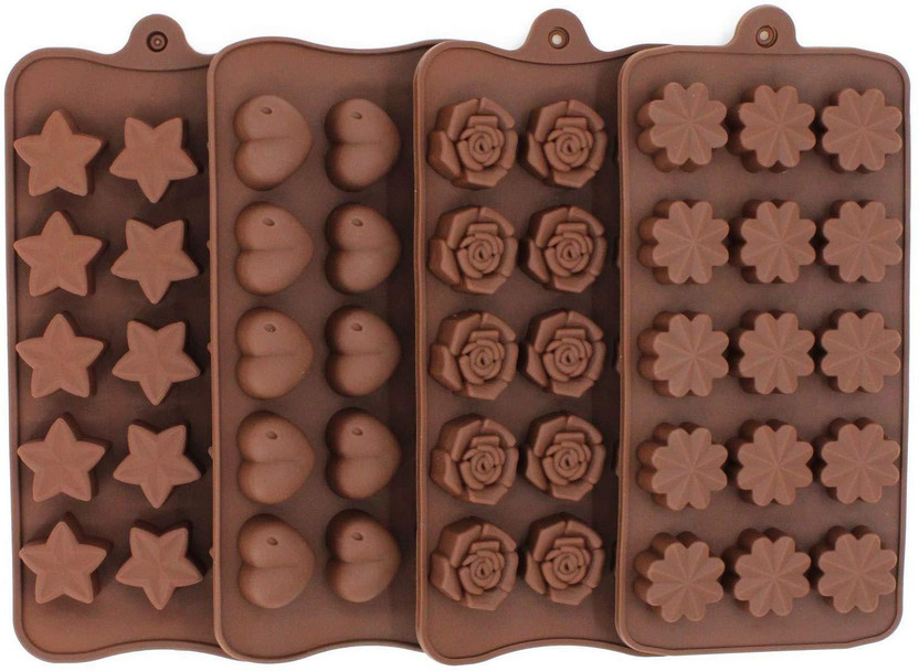 ALAMDAAR Silicone Chocolate Mould 60(Pack of 4)