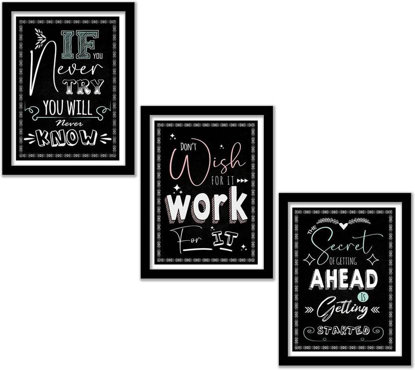 Wall Posters with Frame Motivational Quotes Wall Frames Posters for