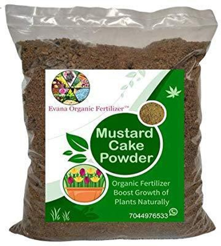 Evana Organic Fertilizer mustard cake for plants organic growth booster Fertilizer(0.5 kg, Powder)