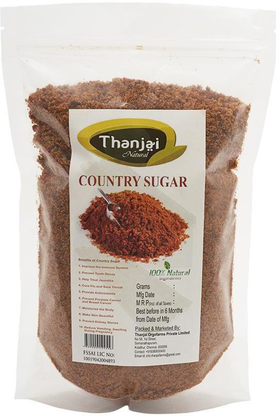 THANJAI NATURAL COUNTRY SUGAR 1KG PURE 100% NATURAL Sugar(1000 g)