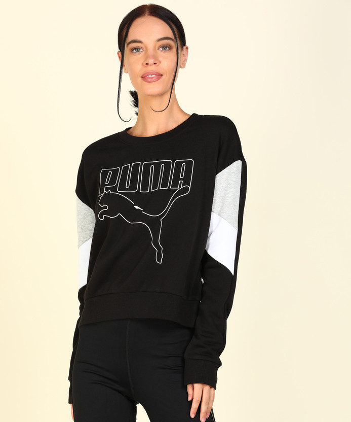 Sleeve Printed Women Sweatshirt 