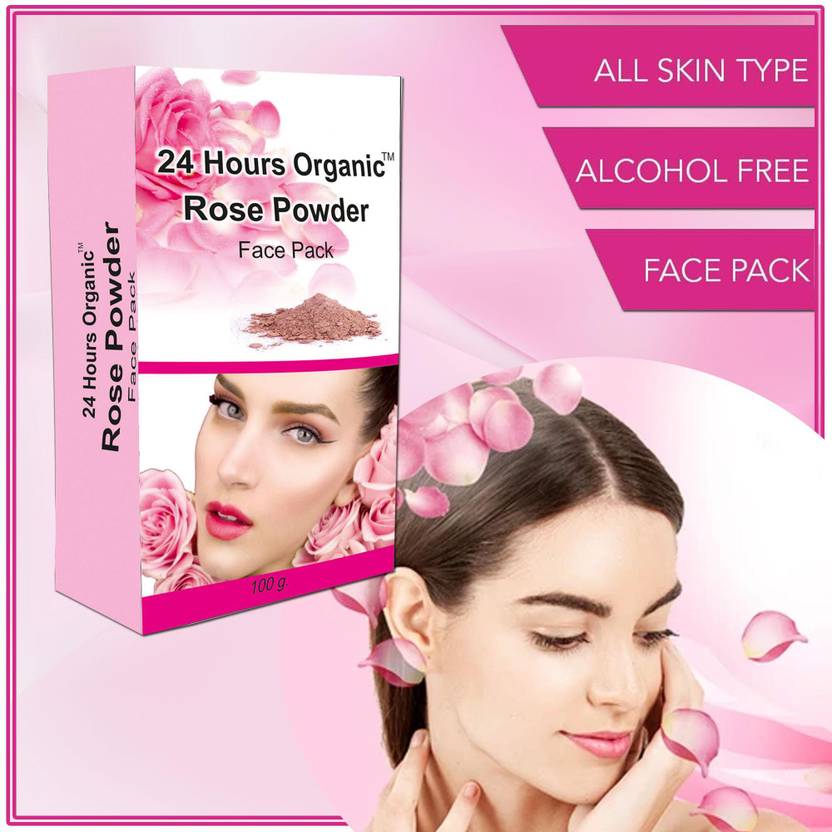 24 Hours Organic Face Pack Rose Powder Price in India, Buy 24 Hours